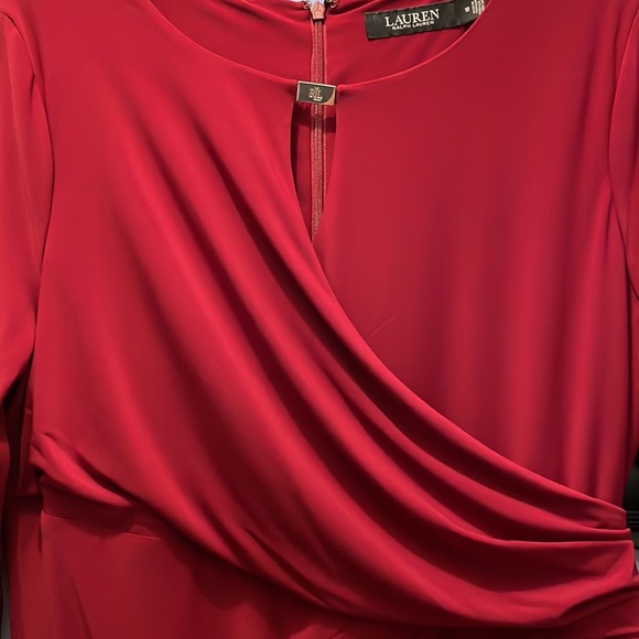 Lauren Ralph Lauren dress - size 16 - wine colored - Picture 3 of 4